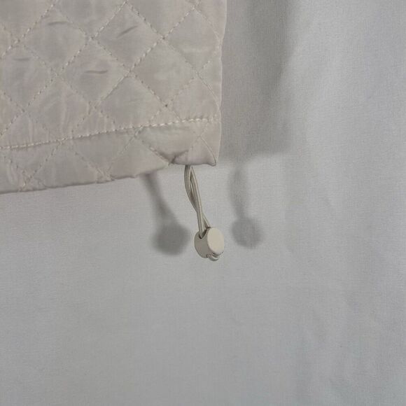 BKE Vest Women's Small White Quilted Zip Snap Polyester Turtlneck Pockets - Picture 4 of 9